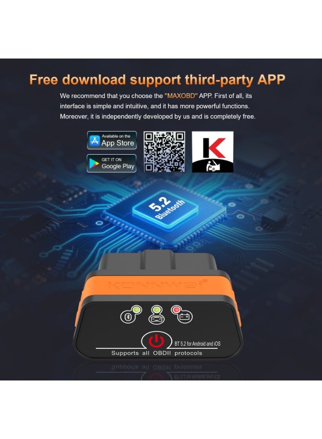 Konnwei أداة تشخيص السيارات القوية OBD II - Image 4